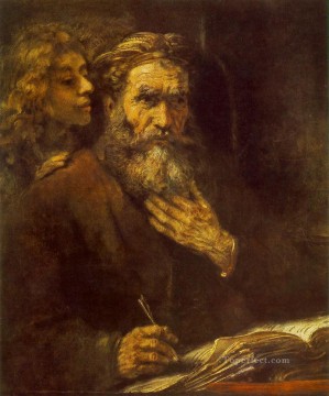 Rembrandt van Rijn Painting - Retrato del evangelista Mateo Rembrandt